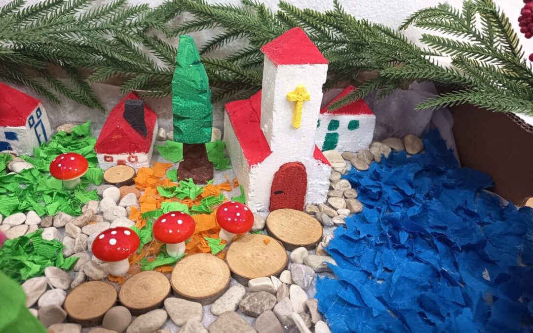 Izrada božićnog sela